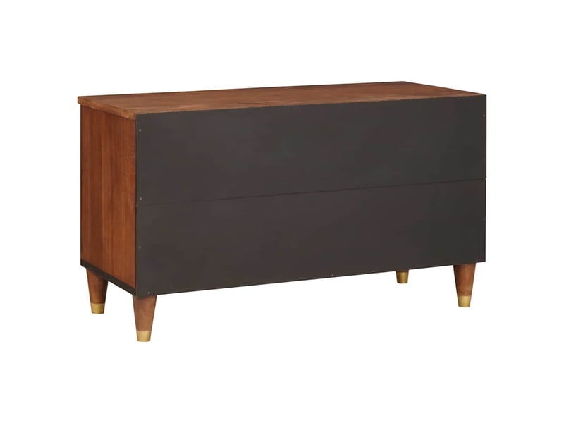 Meuble tv - banc tv - meuble de rangement marron 80 x 33,5 x 46 cm bois de mangue massif  - Conforama E