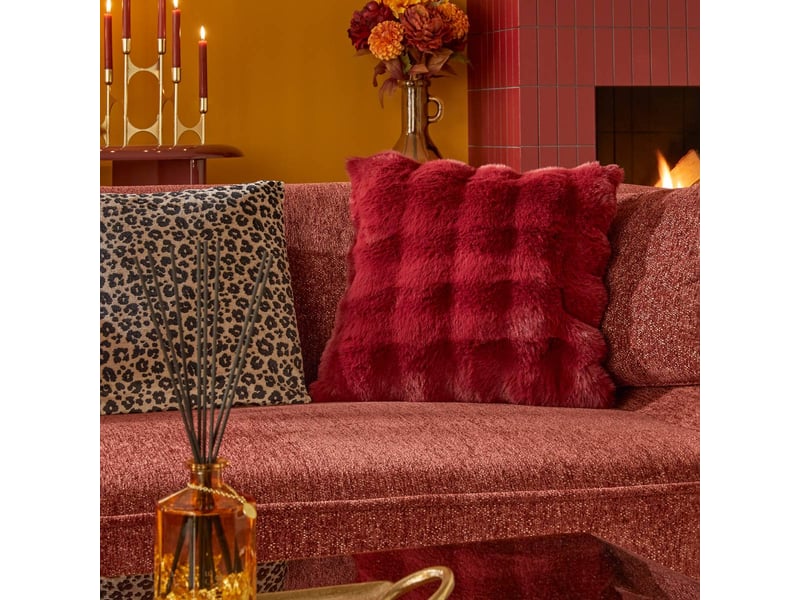  Coussin zephy carré 45x45cm rouge ZEPHY - Conforama B