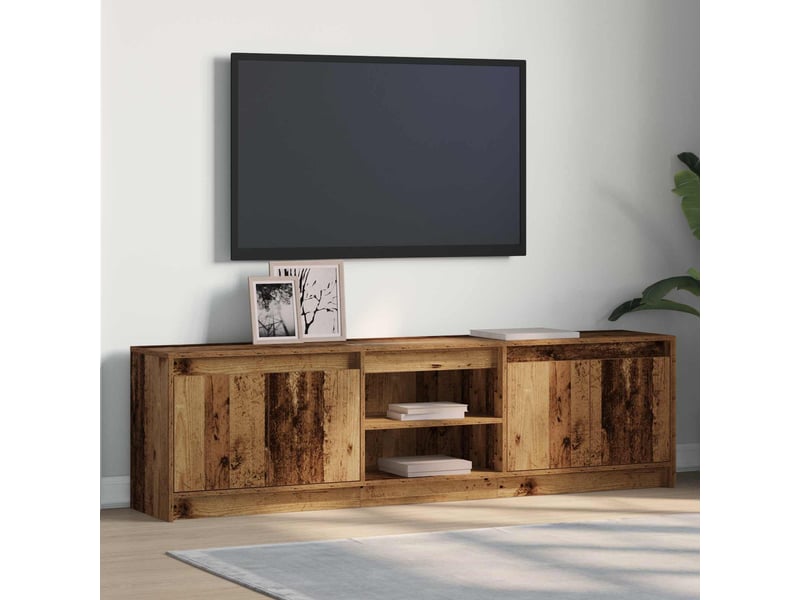  Meuble tv - unites tv 180 x 34 x 50 cm marron bois d'ingénierie  - Conforama B