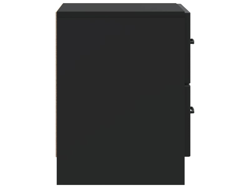 Table de chevet - cabinet de chevet - table de nuit noir 43 x 34,5 x 44,5 cm bois d'ingénierie - Conforama E