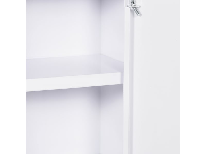  Armoire à pharmacie murale 40 x 15 x 53,5 cm blanche en acier, verrouillable avec 3 compartiments  - Conforama D
