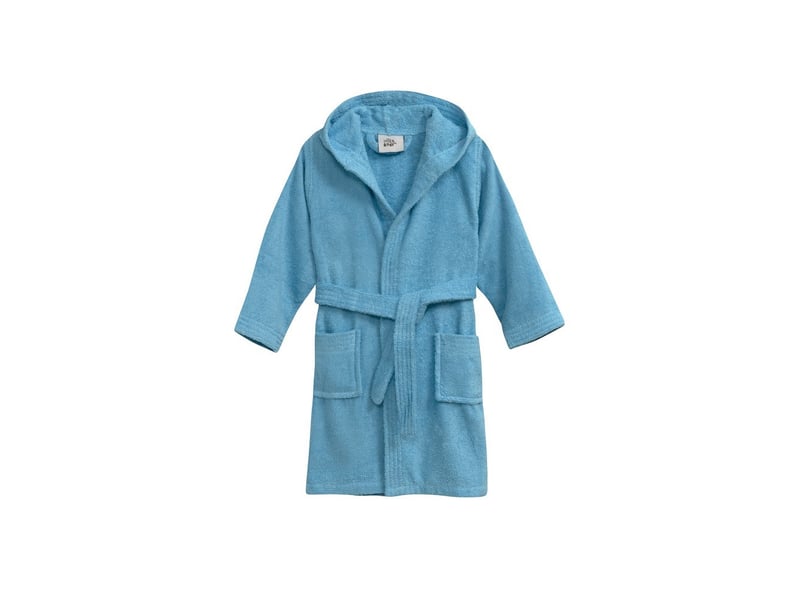  Peignoir de bain enfant interbaby taille 10-12 ans - turquoise - coton éponge, boîte cadeau 00516-T10-12-30 - Conforama C