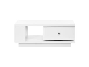 Table basse coloris blanc PANGIVO N621P497643W - 48 cmx90 cm