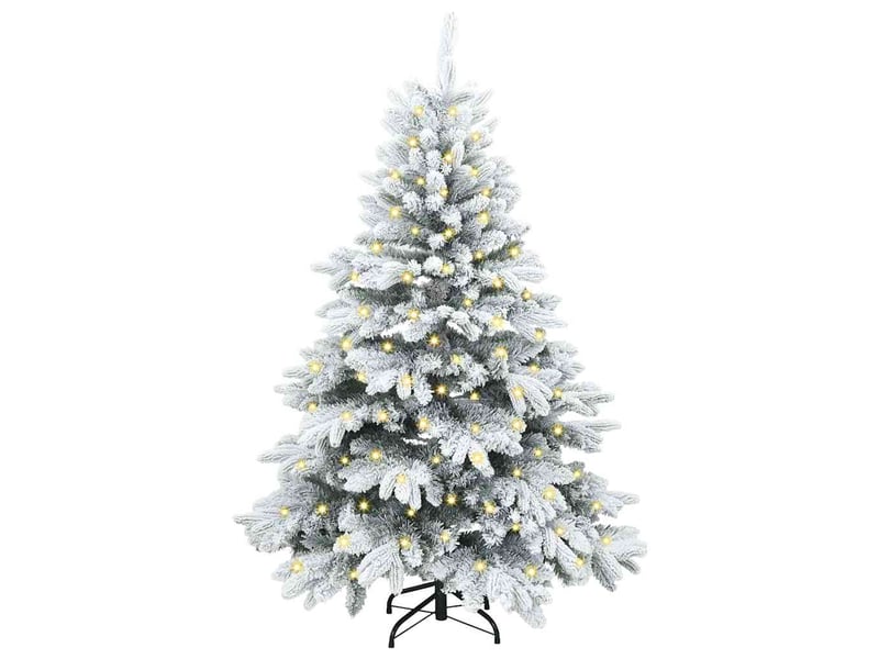  Sapin de noël - arbre de noël artificiel avec 150 led blanc 150 cm pe et pvc  - Conforama C