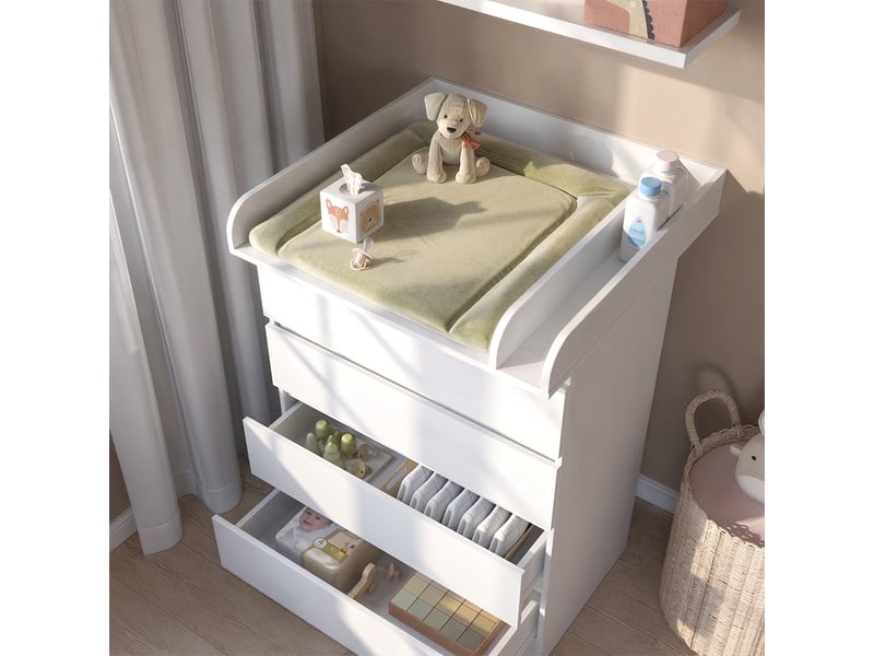  Vitalispa commode à langer, blanc, 80x111.6cm avec 4 tiroirs  - Conforama E