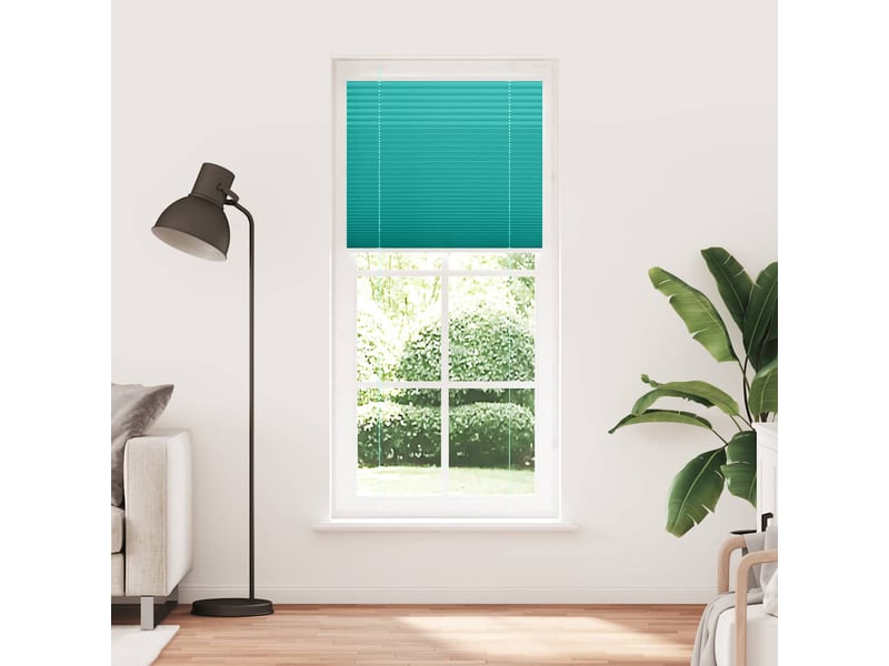 Store plissé, store de fenêtre vert pétrole 85x200 cm largeur du tissu 84,4 cm cf47108 - Conforama A