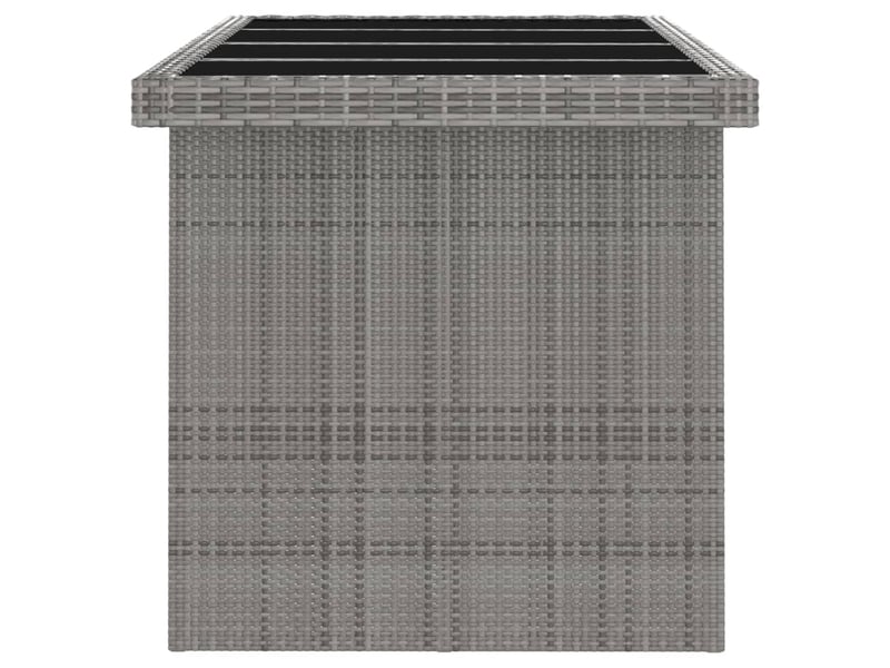  Mobilier à dîner jardin 7 pièces avec coussins résine tressée gris 02_0014931  - Conforama E