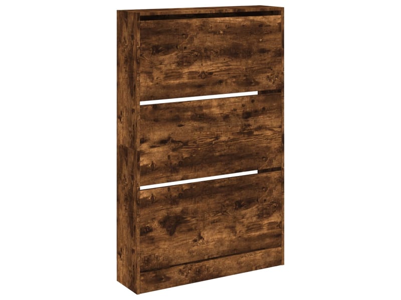  Meuble à chaussure | armoire à chaussures chêne fumé 80x21x125,5 cm bois ingénierie  - Conforama D