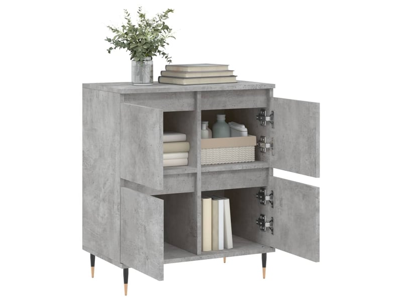  Buffet - bahut - meuble de rangement gris béton 60x35x70 cm bois d'ingénierie  - Conforama D