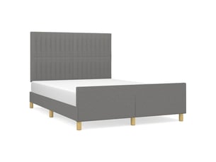 Lit 2 places 140x190 cm    coloris gris