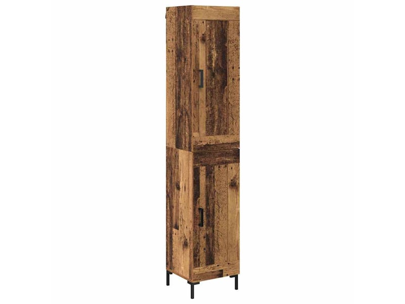 Haut armoire, armoire de rangement bois ancien 34,5x34x180 cm bois d'ingénierie shl3669 - Conforama A