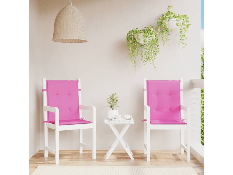  Lot de 2 coussins de dossier,  coussins de dos, tissu oxford rose cf59451  - Conforama B