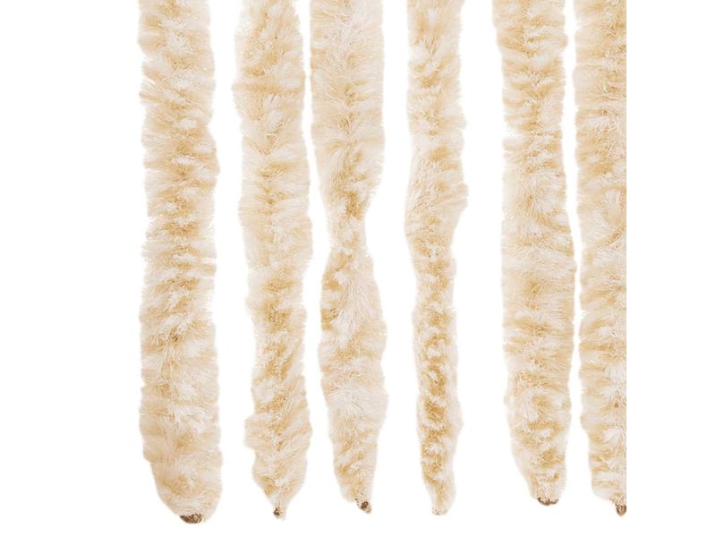  Rideau anti-mouches, moustiquaire beige et blanc 56x200 cm chenille cf43494  - Conforama E