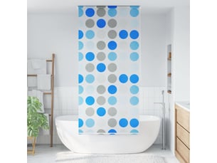 Store enrouleur, store roulant de douche 100x240 cm cercle cf47260