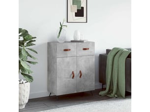 Buffet - bahut - meuble de rangement gris béton 69,5x34x90 cm bois d'ingénierie