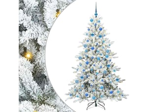 Sapin de noël, arbre de noël artificiel à branches articulées blanc 180 cm shl2721