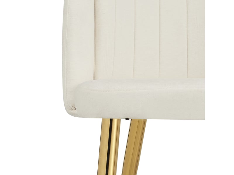 Lot de 4 chaises de salle à manger 58,5x62x78 cm rembourrées blanc - Conforama D