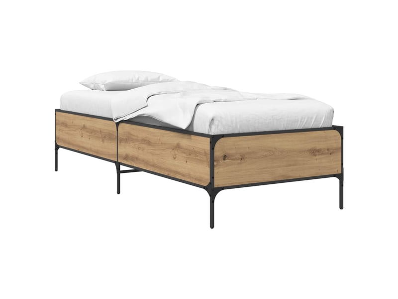  Lit simple- lit adulte -  cadre de lit chêne artisanal 80 x 200 cm bois d'ingénierie  - Conforama A