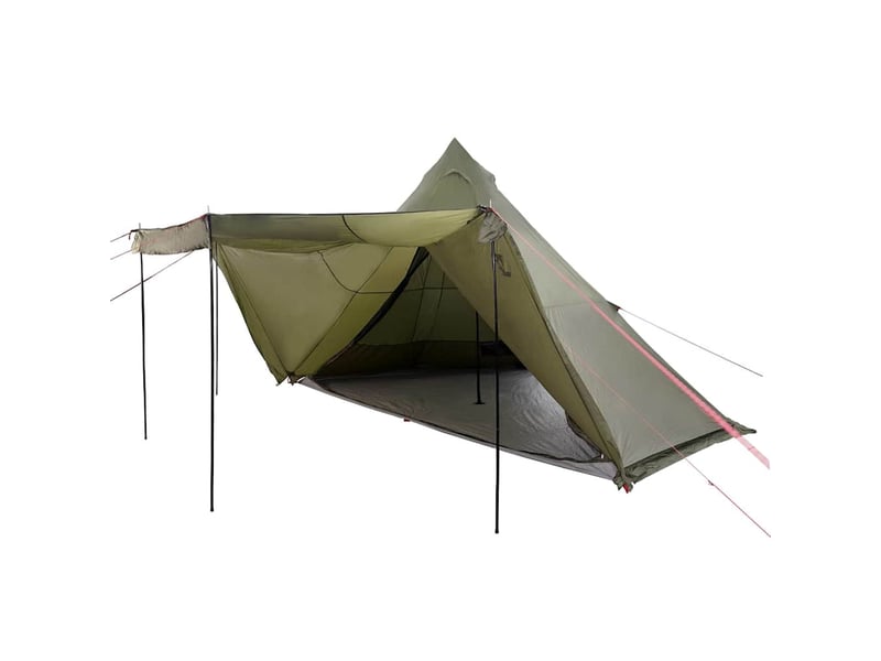  Tente de camping, tente familiale tipi 8 personnes vert olive imperméable  - Conforama C