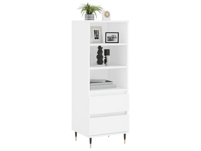  Buffet haut - bahut - meuble de rangement blanc 40x36x110 cm bois d'ingénierie  - Conforama C
