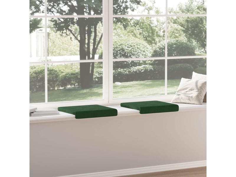  Lot de 2 coussins de banc, coussins d'assise, coussins pour chaisecanapé velours côtelé vert foncé profondeur 35 cm cf52536  - Conforama D