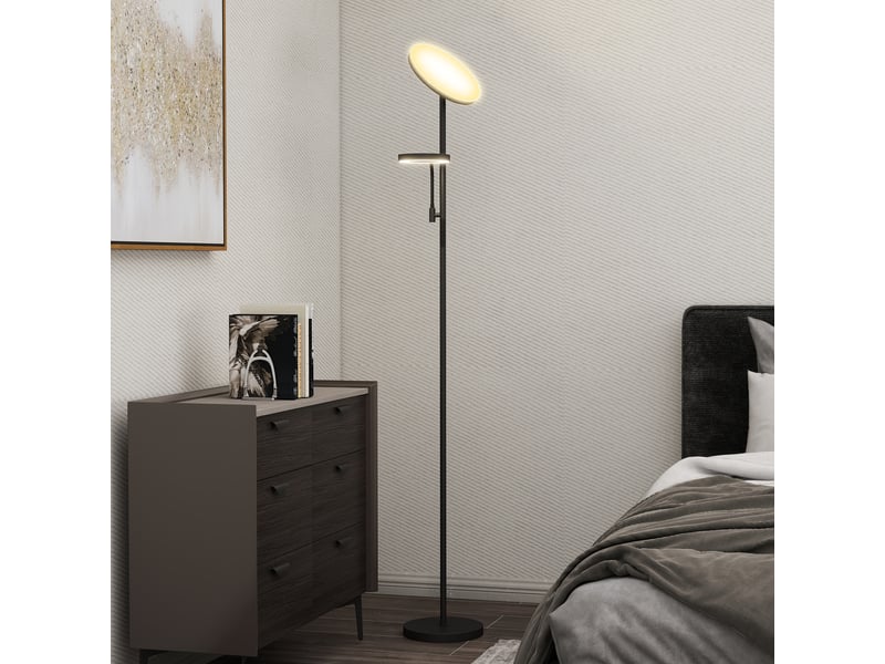  Lampadaire led 42w dimmable 2700k-6500k 4 couleurs variation continue, télécommande et contrôle tactile, 4 modes scène  - Conforama A