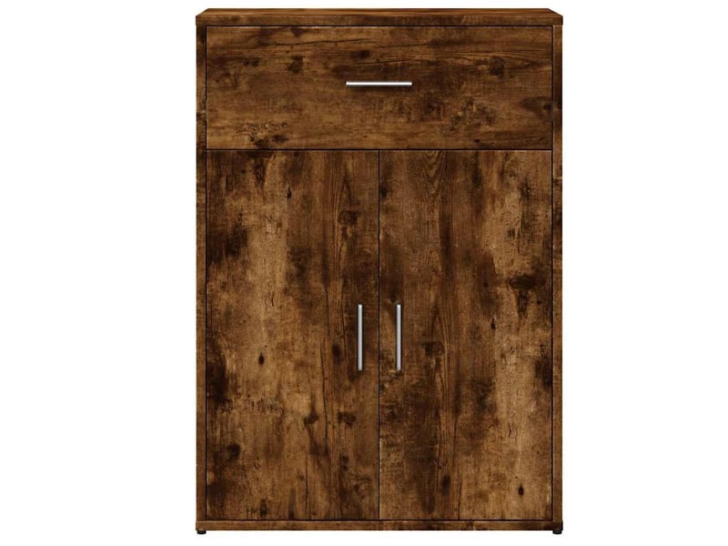  Buffet - bahut - meuble de rangement chêne fumé 60x30x84 cm bois d'ingénierie  - Conforama E