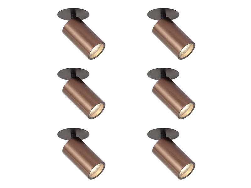 Spot encastrable moderne bronze foncé gu10 50mm ip44 - chels  - Conforama A