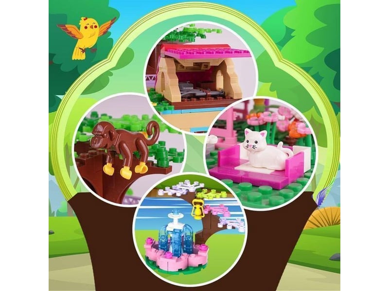  Jeu de construction cabane dans les arbres 613 pieces stem avec led  - Conforama E