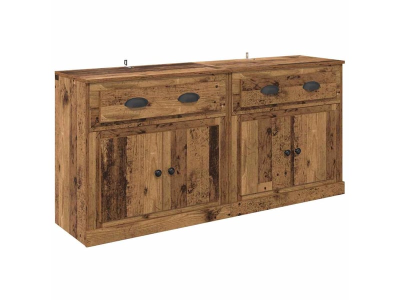 Buffet - bahut - meuble de rangements 2 pc bois ancien 70 x 35,5 x 67,5 cm bois d'ingénierie - Conforama E