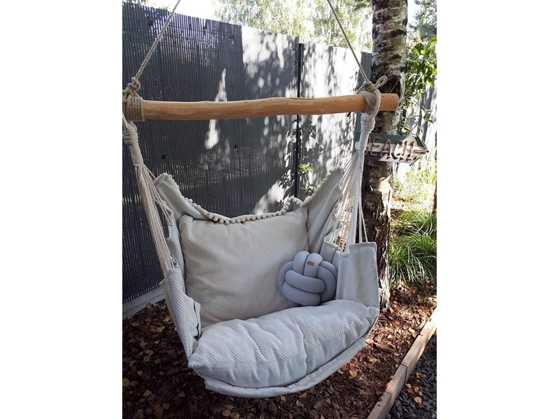  Coussin oreiller décoratif tresse gris 426069 - Conforama B