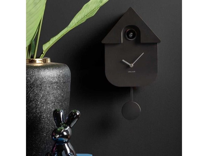  Horloge murale moderne cuckoo gris foncé métallique  - Conforama B