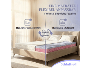 Matelas 100x200 cm <strong>SCHLAFTROLL</strong> <strong></strong> Mousse soutien Ferme épaisseur 22 cm