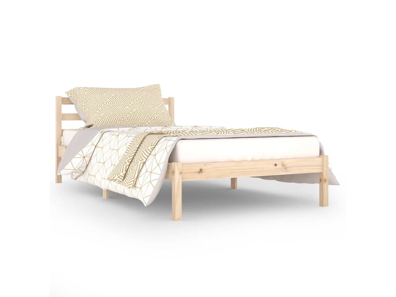  Lit simple- lit adulte -  cadre de lit sans matelas bois massif de pin 100x200 cm  - Conforama A