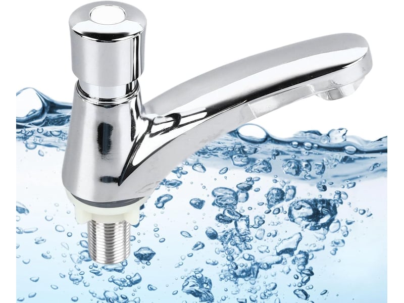  Robinet à poussoir – alliage de cuivre – économiseur d'eau – adapté aux lavabos, salles de bains, cuisines, etc 0W - Conforama C