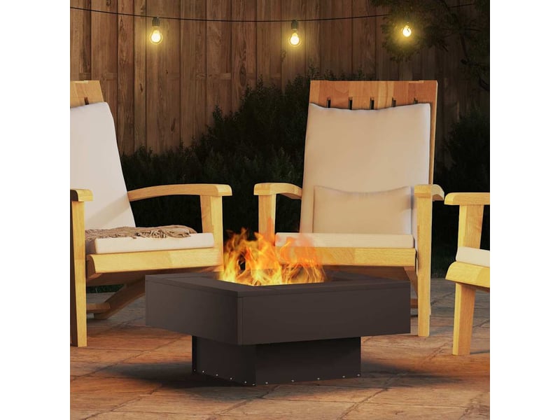  Brasero exterieur, foyer camping noir 60x60x30 cm acier patiné shl5079  - Conforama D