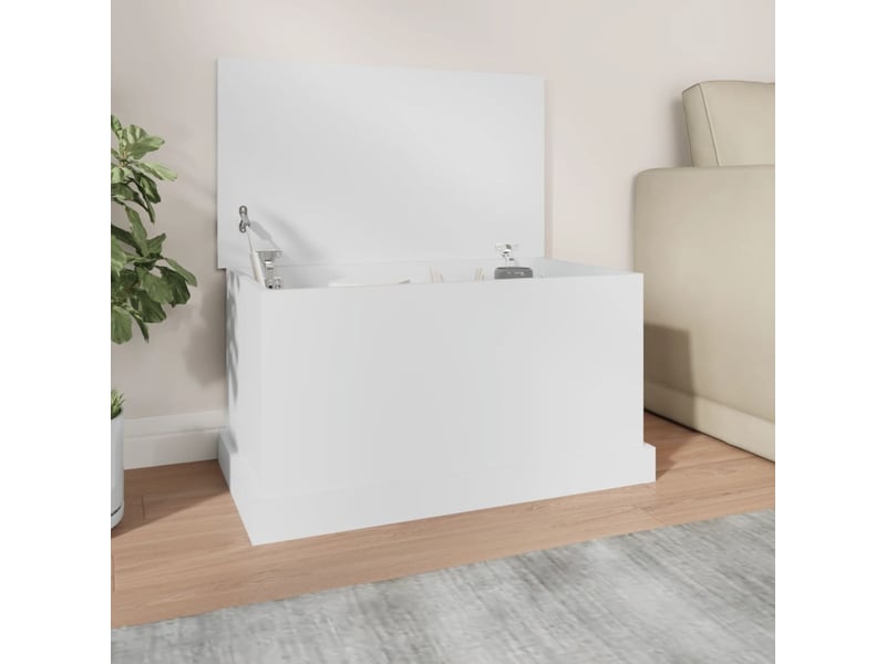  Coffre de rangement blanc 70x40x38 cm bois d'ingénierie  - Conforama B