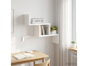 Étagère murale, étagère suspendue blanc 48 x 15 x 42 cm bois d'ingénierie cf42037