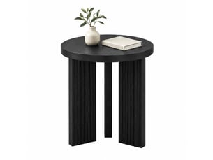 Table basse rond(e) coloris noir <strong>CHICFURN</strong> <strong></strong> - 44.5 cmx44.5 cm