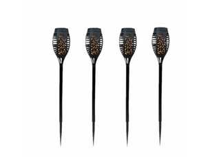 Lot de lampes torche à led solaires imperméables, lampes solaires à flamme clignotante, éclairage de décoration de paysage, pour chemin de