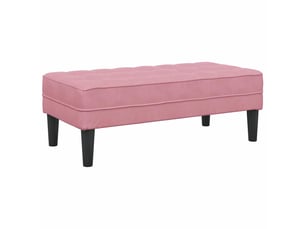 Banc chambre, banc de lit rose 113x57x39 cm velours