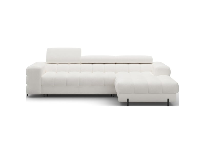  Canapé d'angle droit convertible blanc style épuré 285x99x181cm filtro  - Conforama A