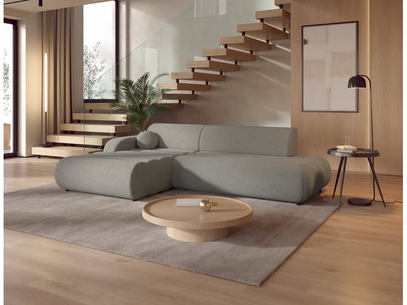  Selsey arione - canapé d'angle convertible - 283 cm - chenille gris clair Arione - Conforama C