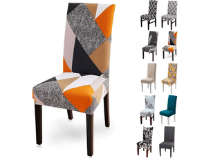 Housses de chaises, lot de 4 pièces, élastiques, amovibles, lavables, housses de chaises modernes, adaptées aux restaurants, salles de banquet, multicolore