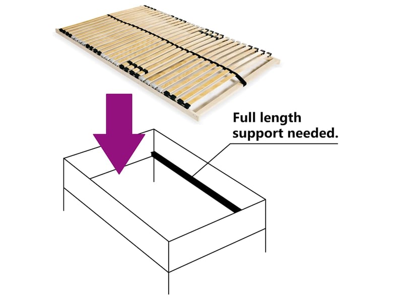  Lit simple- lit adulte -  sommier à lattes sans matelas avec 28 lattes 7 zones 100x200 cm  - Conforama B