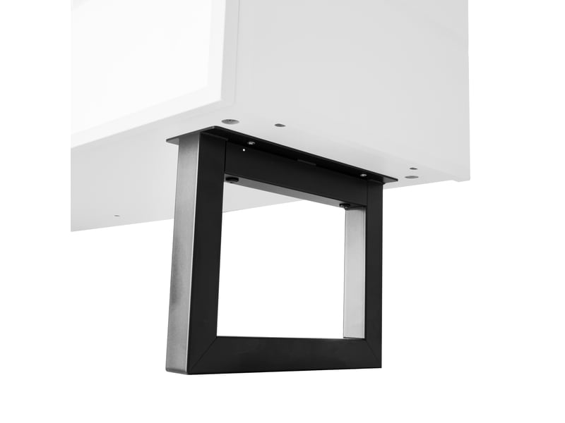  Meuble tv 170 cm noir et blanc avec 3 tiroirs, meuble tv bas design minimaliste pour salon  - Conforama R