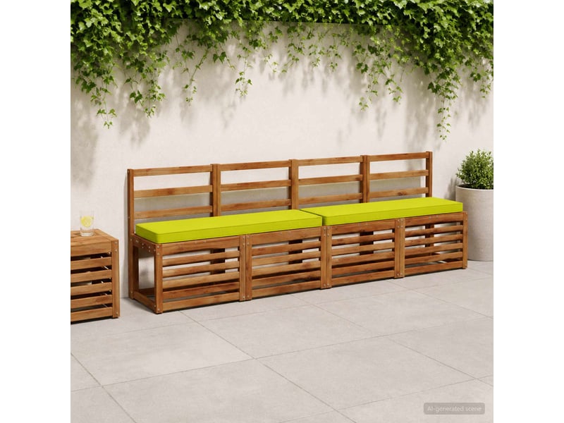  Lot de 2 coussins de banc, coussins d'assise vught 100 % polyester vert vif. Cf58611  - Conforama B