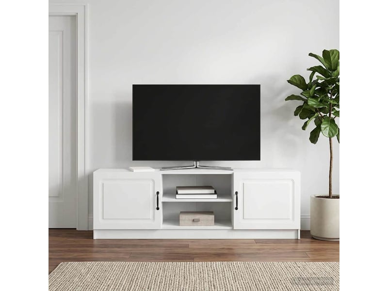  Meuble tv - banc tv - meuble de rangement blanc 150 x 31 x 47 cm bois d'ingénierie  - Conforama B