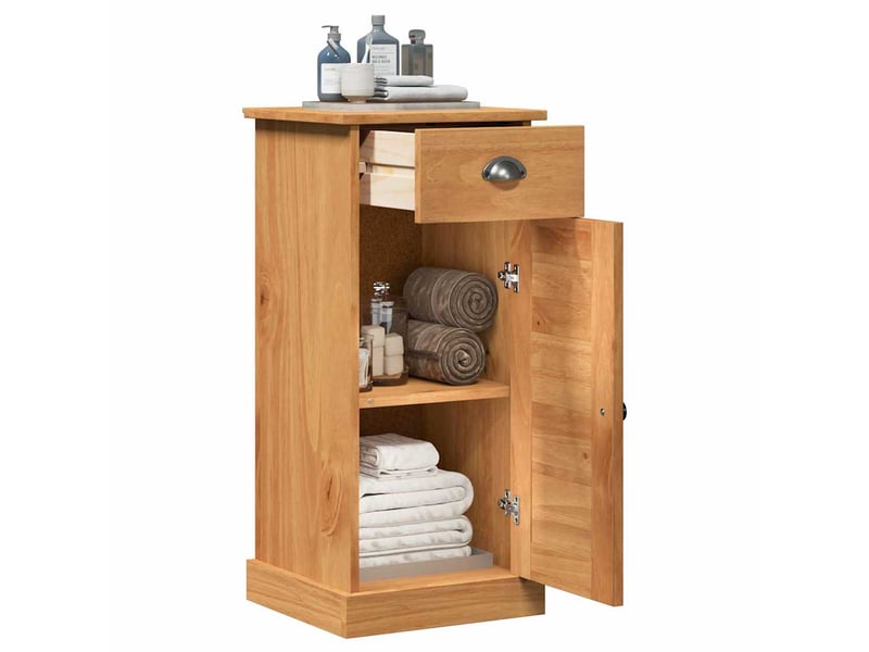  Armoire de salle de bain, cabinet de salle de bain avec tiroir vigo marron et marron miel cf65037  - Conforama C