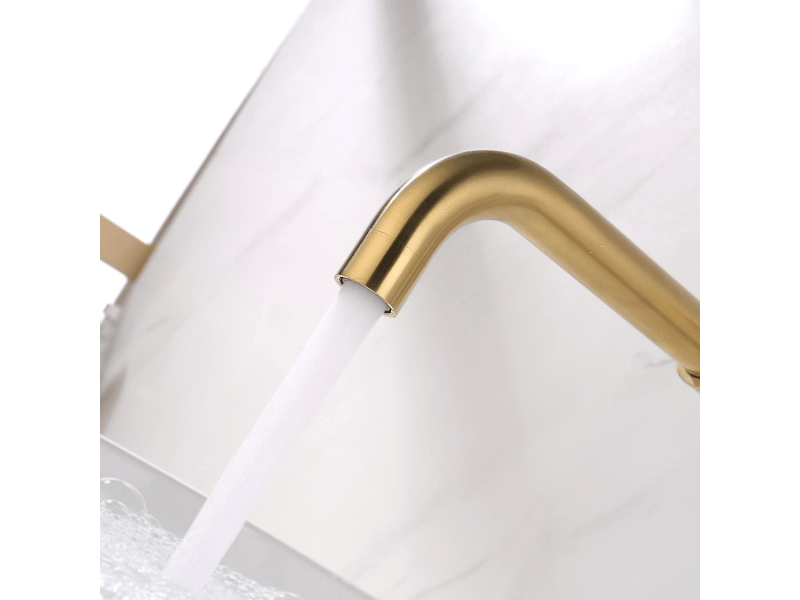  Robinet mural, robinet de jardintoilette, robinet pivotant latéral avec poignées croisées - doré  - Conforama E